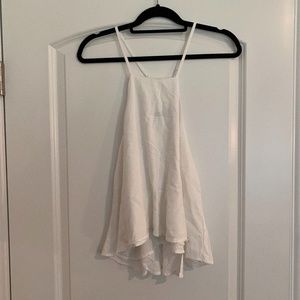 White racerback flowy tank